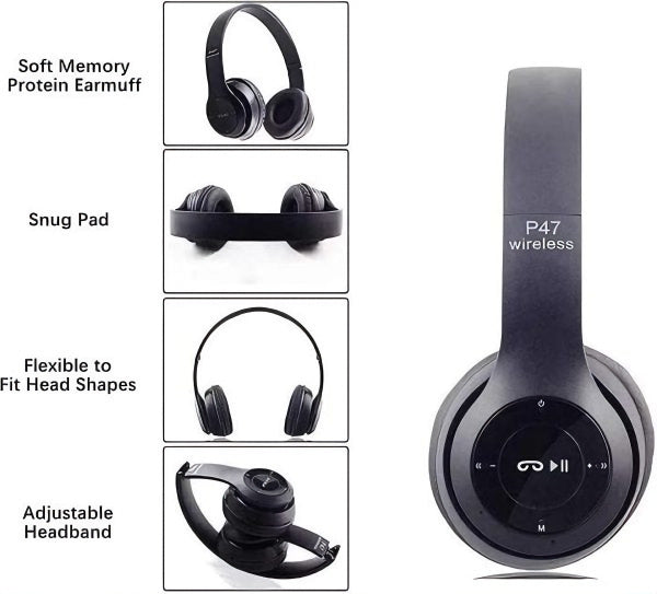 P47 Wireless Headphones Ultra Bluetooth Headset For Gaming