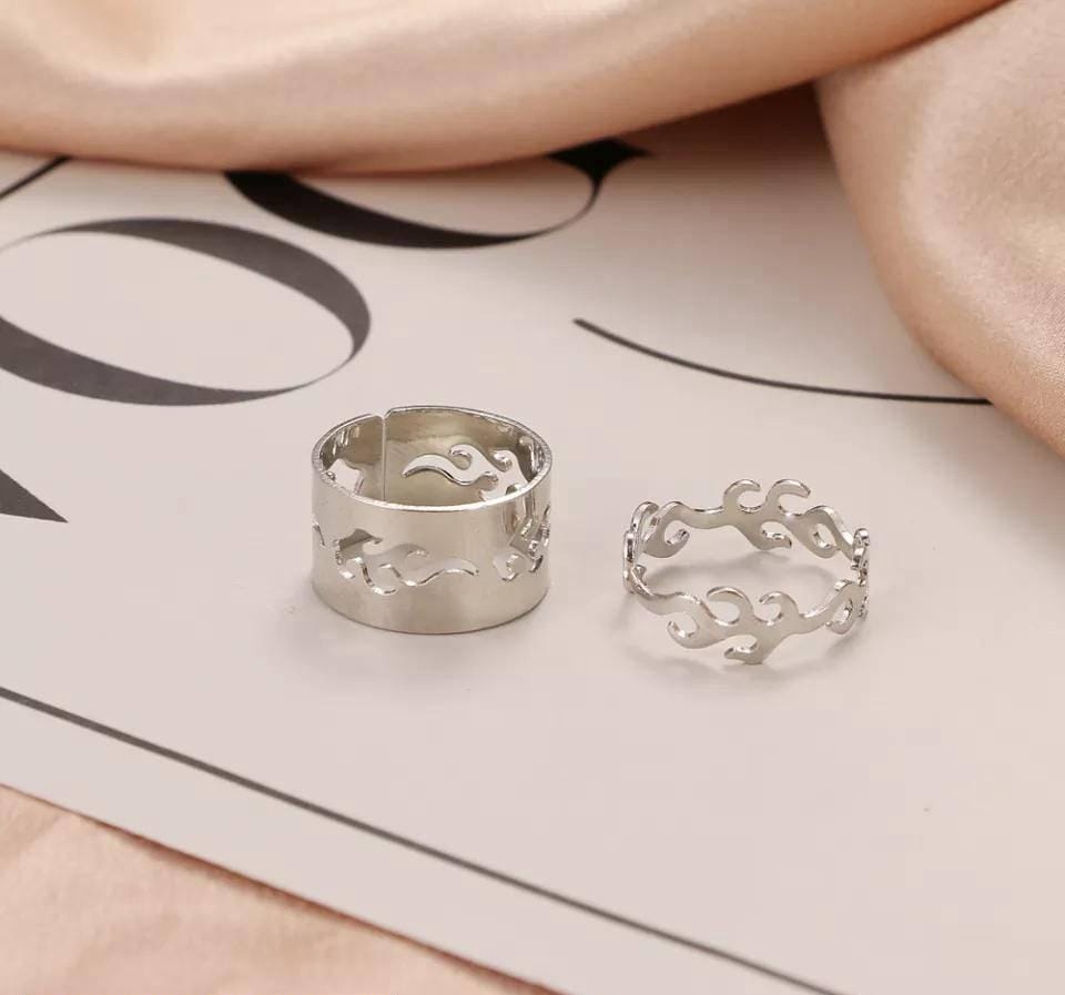 Fire Rings Set For Couples, Couples Ring, Gorgeous Ring For Couples , Rings , fire Shaped Couple Rings.