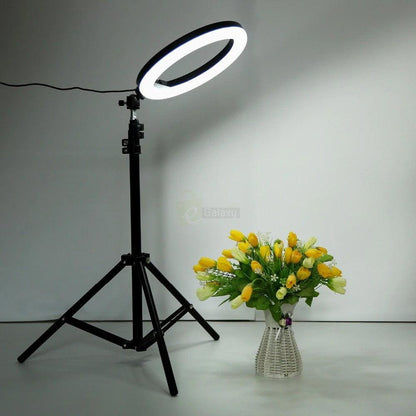 26cm Adjustable Ring Light with Phone Holder – 3 Color Modes for Video, Photography, and Studio Lighting